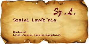 Szalai Lavínia névjegykártya